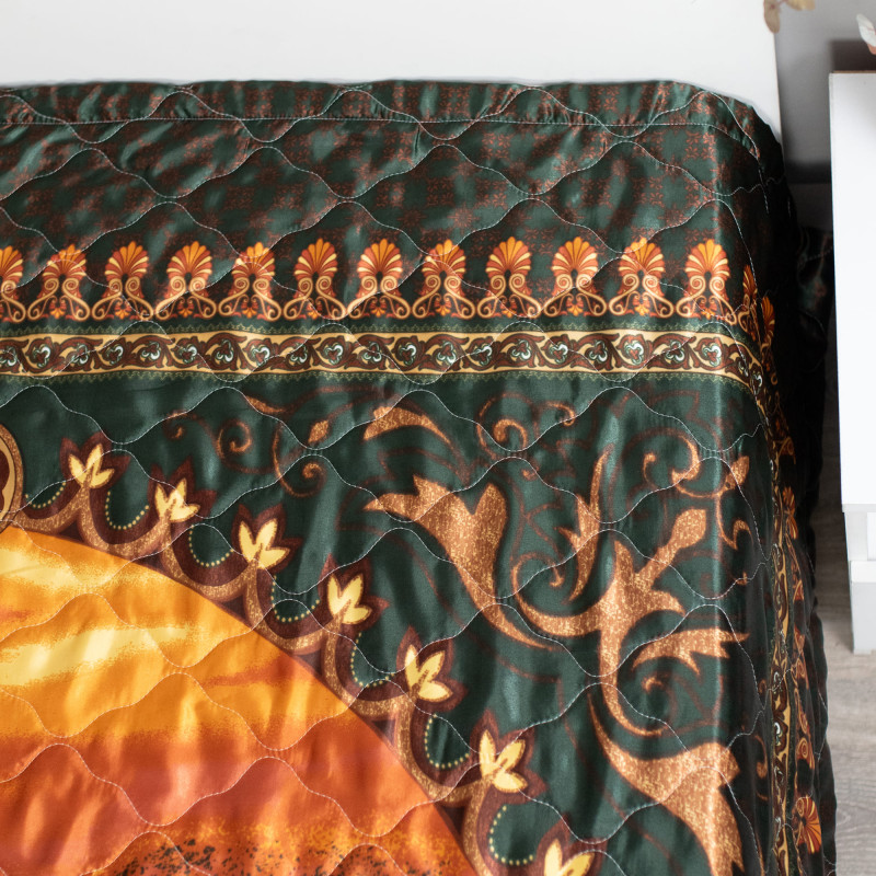 Покрывало ультрастеп 175х200 (+/-5 см) шёлк (100 % полиэстер) "Золото Саванны"